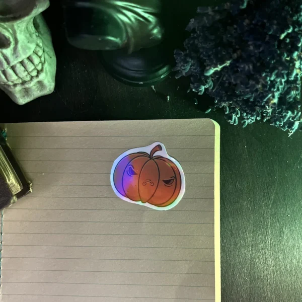 Mérges halloweeni tök holografikus matrica