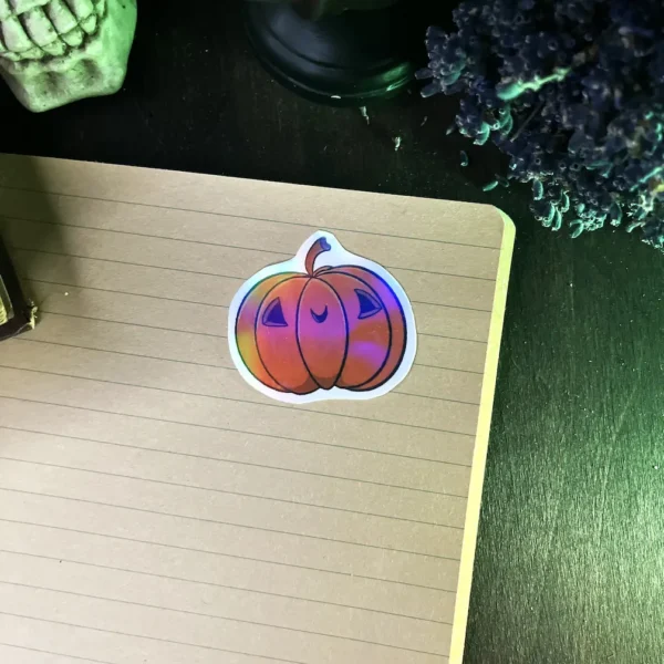 Mosolygós halloweeni tök holografikus matrica