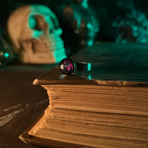 Hera gyűrű (lilás-vörös)