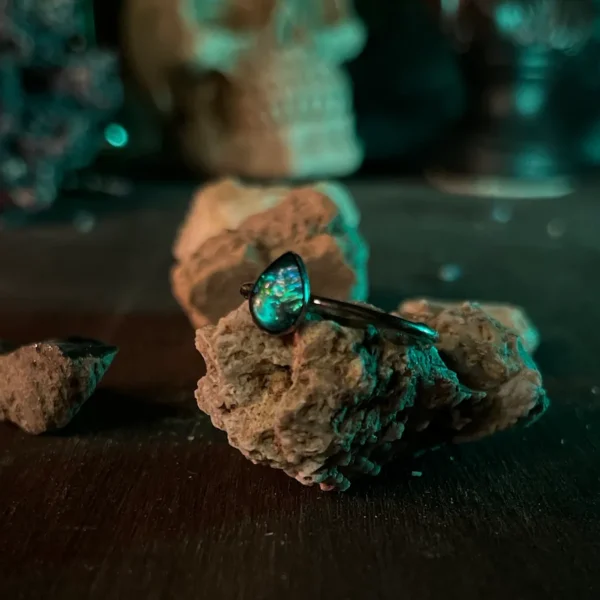 Mermaid's Tear gyűrű (türkizkék)