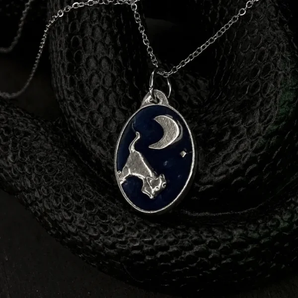 Astral Moon Cat - ólommentes ón nyaklánc